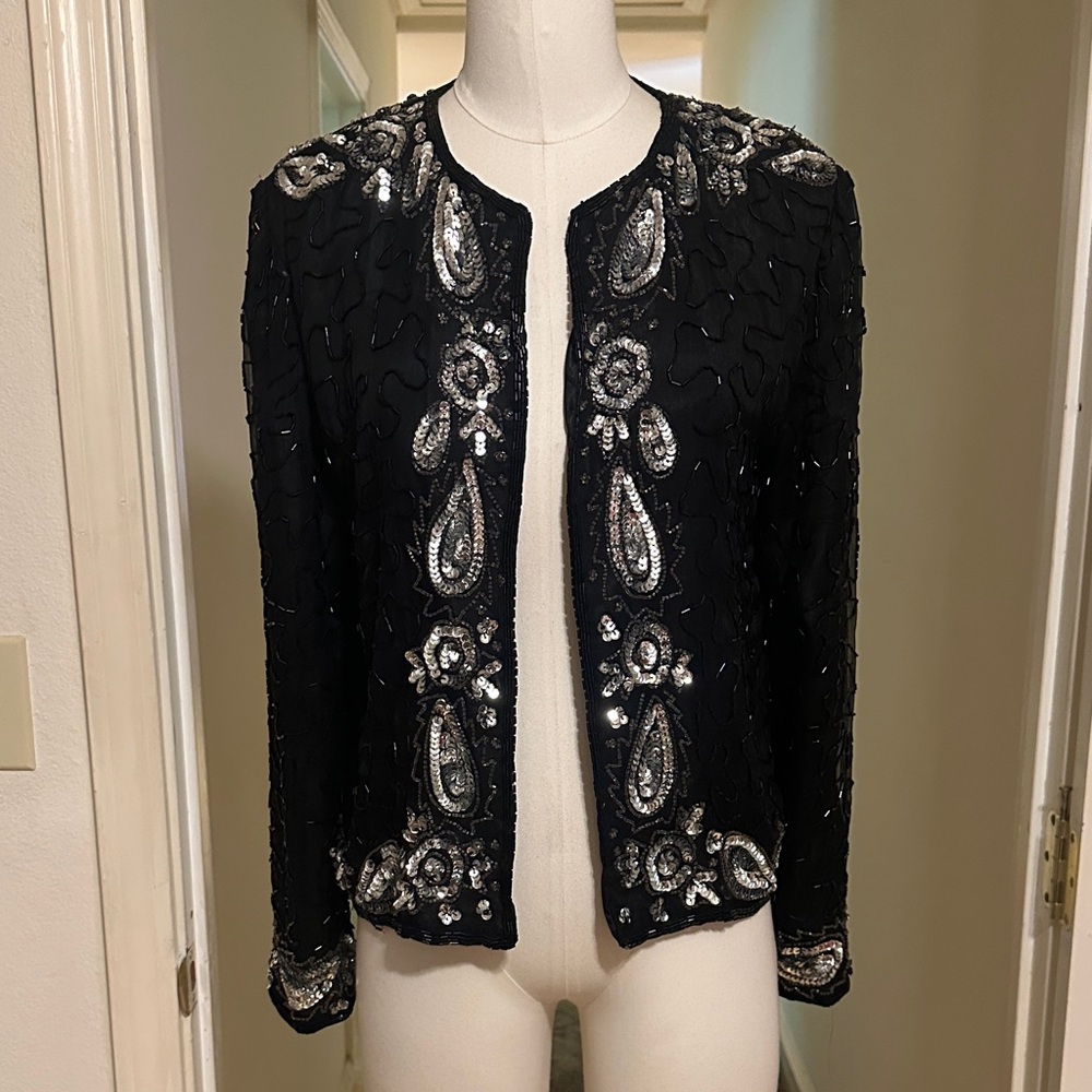 Vintage Intricate Beaded Embellished Jacket